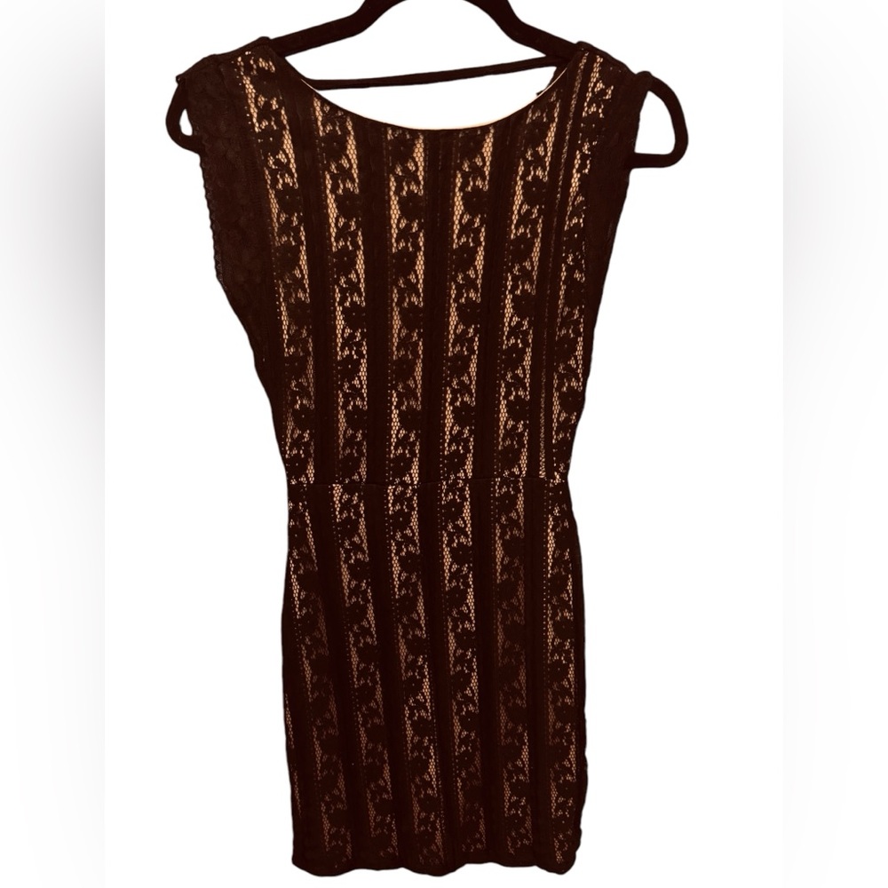 Womens black lace mini dress S by Sage